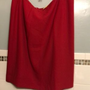 Womens red lined skirt. Size 22W